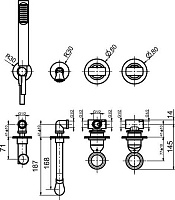 Webert Opera Смеситель для ванны, цвет: золото OA860312010