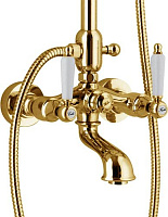 Webert Dorian Душевая стойка с верхним душем 43х20х115,5h см, цвет: золото DO721208010