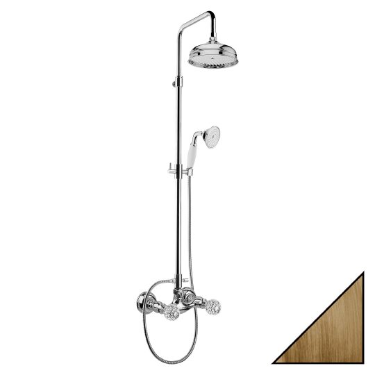 Webert Karenina Душевая стойка с верхним душем 47,5х22х141h см, цвет: бронза KA760405065