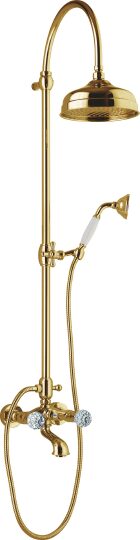 Webert Karenina Душевая стойка с верхним душем 50,5х22х154h см, цвет: золото KA721208010