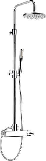 Webert Azeta Душевая стойка с верхним душем 40х35х134h см, цвет: хром AZ870105015PVC