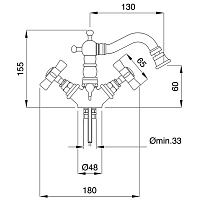 Смеситель Migliore Princeton для биде 19365