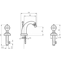 Смеситель Migliore Cristalia Swarovski для биде 18579
