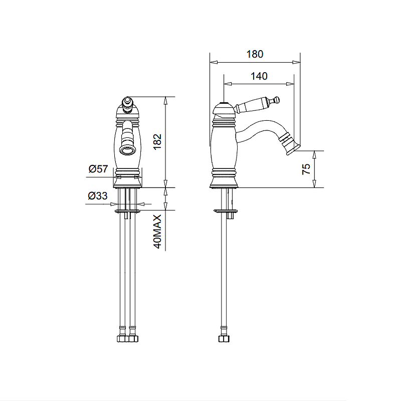 Смеситель Migliore Oxford для биде 19211