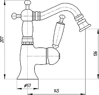 Смеситель Migliore Oxford для биде 19190