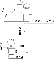 Treemme Cleo Смеситель для биде, цвет: белый/хром 6320.BC