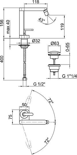 Webert Living Смеситель для биде, цвет: хром LV840102015