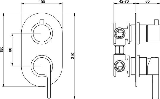 Webert DoReMi Смеситель для ванны, цвет: хром DR860101015