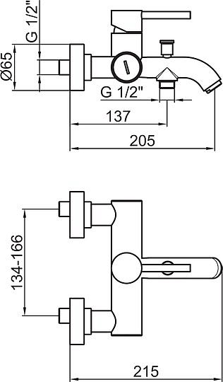 Webert Elio Смеситель для ванны, цвет: хром EL850102015