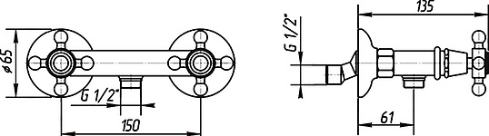 Смеситель Migliore Lady для душа 18839