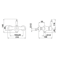 Смеситель Migliore Oxford для душа 19214
