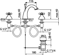 Webert Ottocento Смеситель для раковины, цвет: хром OT750101015
