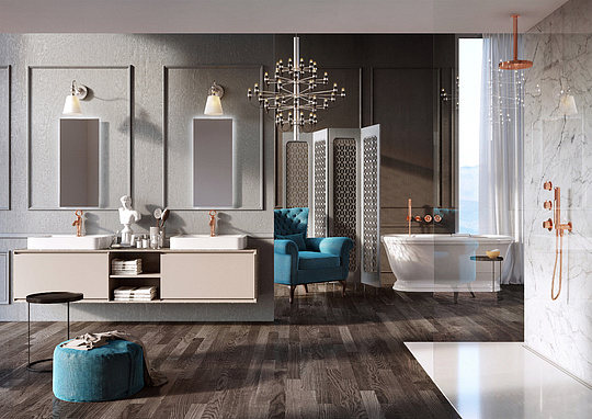 Webert Opera Смеситель для раковины, цвет: розовое золото OA830102980