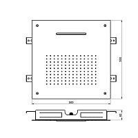 Almar Square 500 Потолочный душ 49,8х49,8 см, встраиваемый, 2 режима, цвет: mirror stainless steel E044109.MS