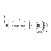 Almar Wave Излив настенный для ванны - встраиваемый, цвет: mirror stainless steel E044245.MS