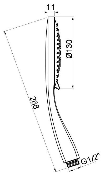 Almar Emotion Ручной душ d13 см, 3 режима, цвет: chrome E082073.CR