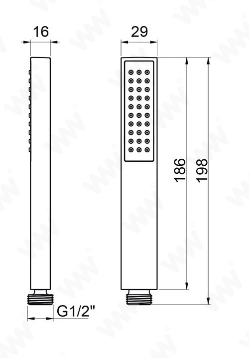 Almar Thin Ручной душ, 1 режим, цвет: chrome E082094.CR