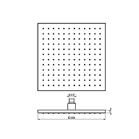 Almar Square 300 Верхний душ без кронштейна 30х30 см, 1 режим, цвет: chrome E044122.CR