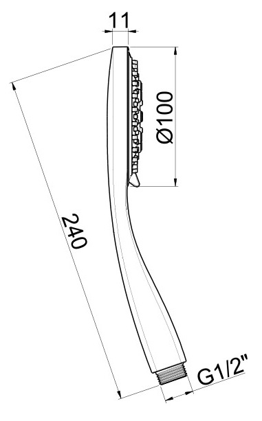 Almar Emotion Ручной душ d10 см, 1 режим, цвет: chrome E082046.CR