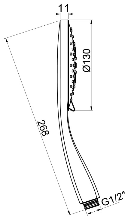 Almar Emotion Ручной душ d13 см, 3 режима, цвет: chrome E082074.CR