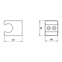 Almar Esprit Держатель душевой лейки на стену из abs пластика, цвет: chrome E120002.CR