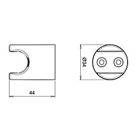 Almar Sintesi Держатель душевой лейки на стену из abs пластика, цвет: chrome E120007.CR