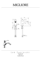 Migliore Lem Swarovski Смеситель для биде монокомандный, цвет: золото 18889