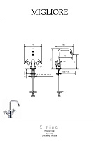 Migliore Sirius Смеситель для биде, без слива, цвет: золото 28170