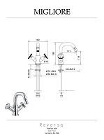 Migliore Reversa Смеситель для биде, без слива, цвет: золото 28203