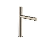 Axor Uno Смеситель для раковины высокий с донным клапаном на 1 отверстие, цвет: шлифованный никель 45003820