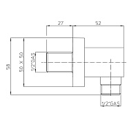 Bossini Quadra Шланговое подключение, цвет: chrome V00240.030