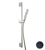 Cisal Shower Душевой гарнитур: душевая лейка, шланг 150 см, штанга, цвет: night black DS01060040