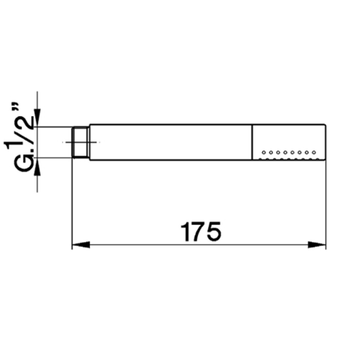 Cisal Shower Душевая лейка с латунной ручкой, 1 вид струи, цвет: night black DS01409040