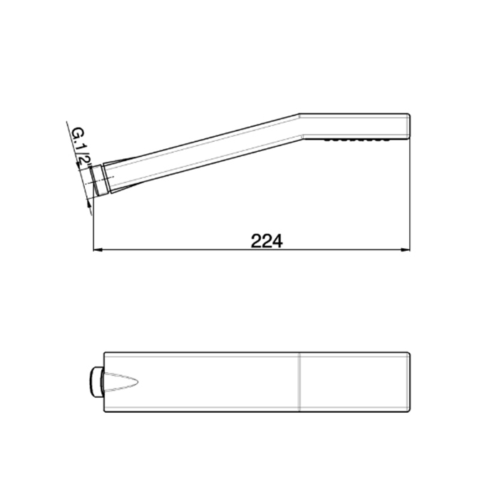Cisal Shower Душевая лейка с латунной ручкой, 1 вид струи, цвет: night black DS01418040