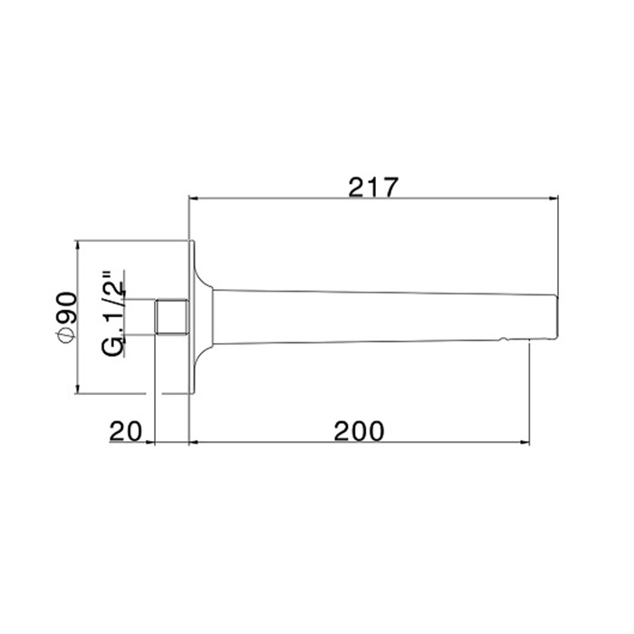 Cisal Vita Излив настенный для ванны 20 см, цвет: night black VI00024040