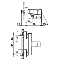 Cisal Tender Смеситель для душа накладной, цвет: chrome C200044321