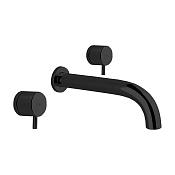 Cisal Less New Смеситель для раковины встраиваемый, внешняя часть, излив 20 см, цвет: night black LN01351040