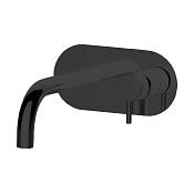 Cisal Less New Смеситель для раковины встраиваемый, внешняя часть, излив 20 см, цвет: night black LN00551040