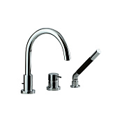 Cisal Less New Смеситель на борт ванны, с ручным душем, на 3 отверстия, цвет: chrome LN00126021