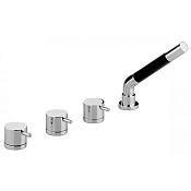 Cisal Less New Смеситель на борт ванны, с ручным душем, на 4 отверстия, без излива, цвет: chrome LN00029021