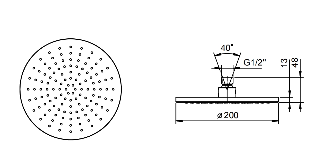 Fantini Верхний душ, диаметром 20 см, хром 86 02 8095