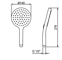 Fantini Lame Ручная лейка, цвет: хром 90 02 8929