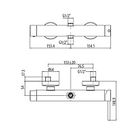 Gattoni Circle Two Смеситель для душа термостатический, цвет хром 9128/91C0cr