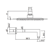 Gattoni Programma Doccia Верхний душ квадратный 30х30 см, цвет: хром SFAIQU30