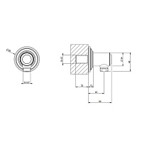 Gessi Venti20 Шланговое подключение, цвет: brass PVD 65169#710