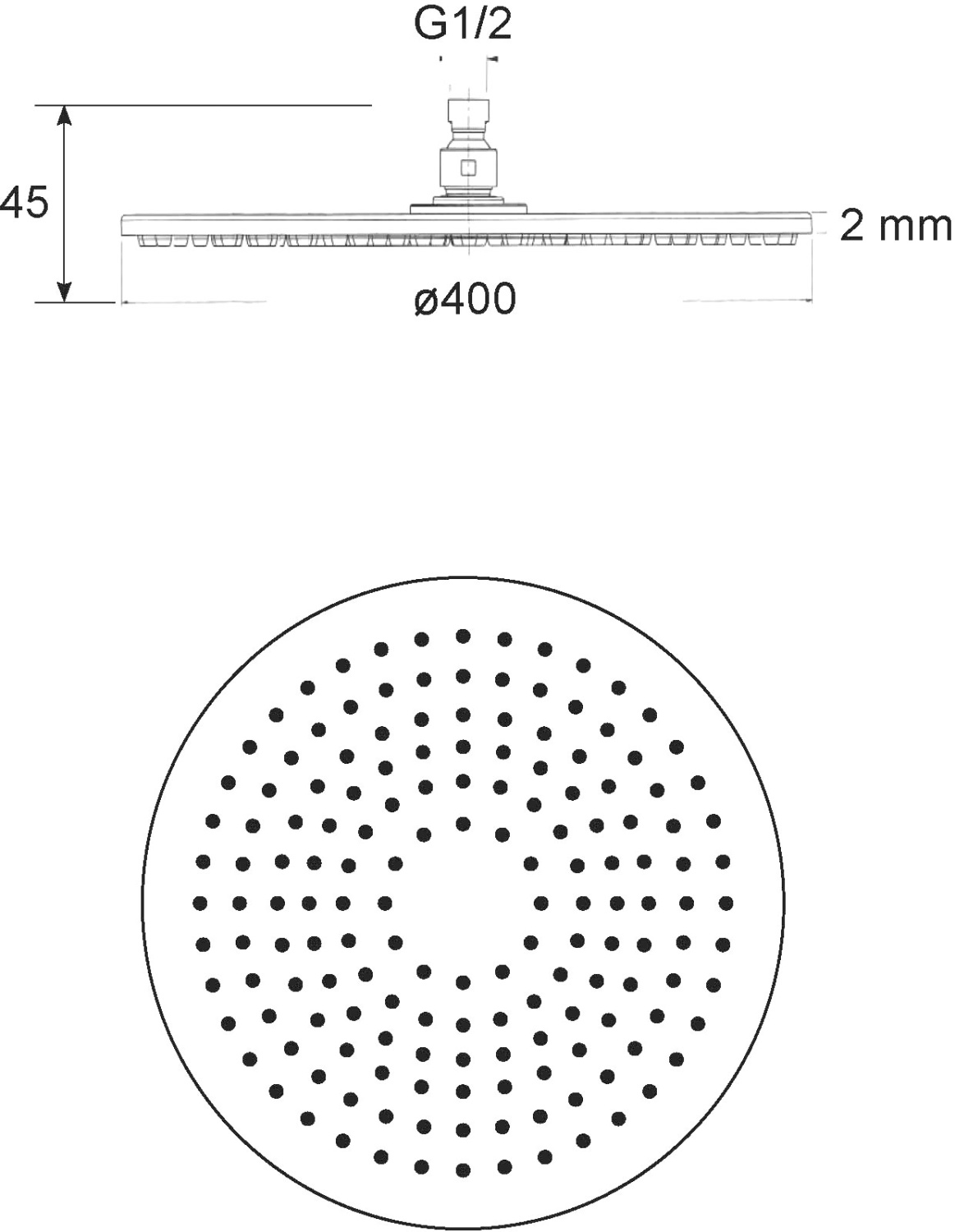 Migliore Rimini Верхний душ, 40х40хh4,5 см, цвет: хром 29661