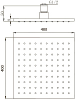 Migliore Palermo Верхний душ, 40х40хh5 см, цвет: хром 30159