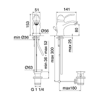 Treemme Miss Смеситель для раковины, цвет: хром 1610CC