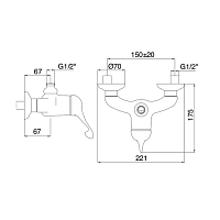 Treemme Piccadilly Смеситель для душа SD, цвет: хром 2156CC