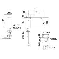 Treemme Ran Смеситель для раковины H90, цвет: хром 2210CC